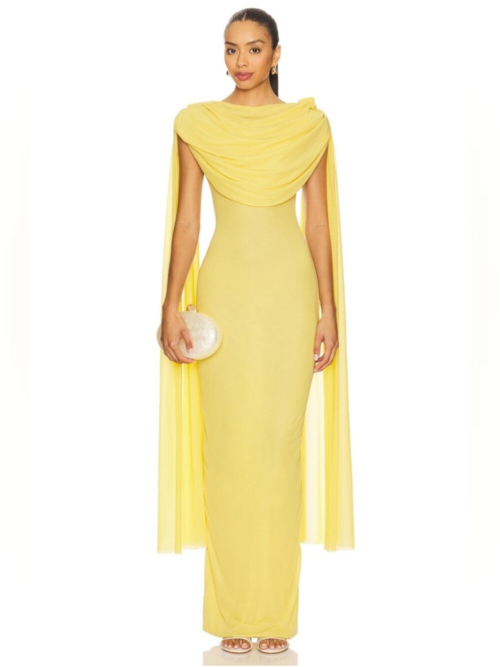 NWOT $570 MAYGEL CORONEL Batista Dress In Ambar (Yellow) One Size